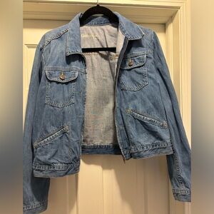Gap zipper denim jacket size XL with stretch